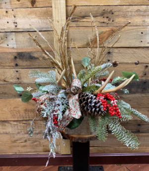 At the lodge centerpiece  Silk centerpiece 