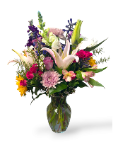 Athenas Mixed Arrangement  Mixed Arrangement all different Flowers and colors 