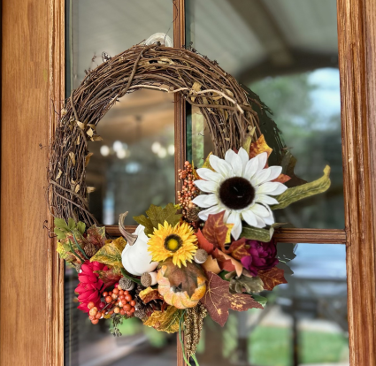 Autumn Abundance  Faux Floral Wreath