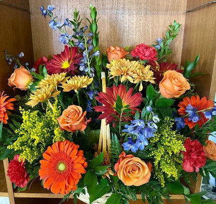 Autumn Abundance fresh flower basket