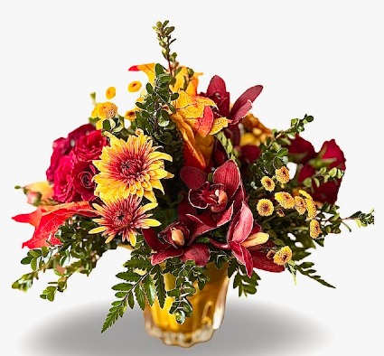 Autumn Amber Elegance Fall Arrangement