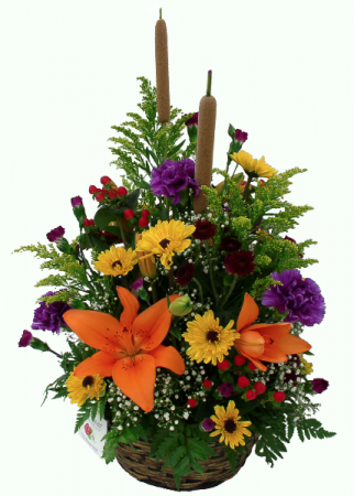 Autumn Basket of Cheer Basket arrangement