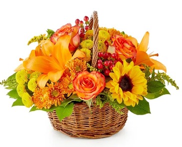 Autumn Birch Basket  in Vacaville, CA | Vior Floral Art