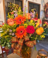 Autumn burst Vase arrangement 