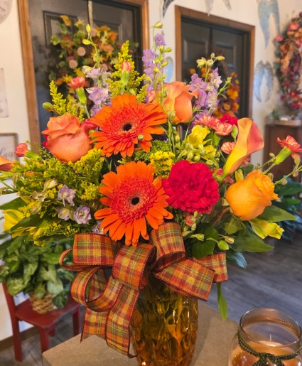 Autumn burst Vase arrangement 
