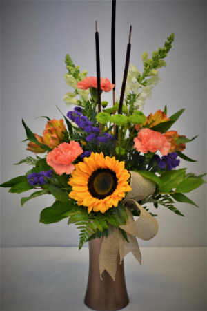 AUTUMN CELEBRATION FRESH FLOWERS VASED