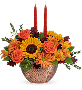 Autumn Copper Centerpiece Arrangement