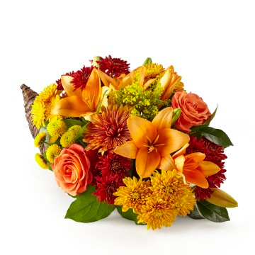 Autumn Cornucopia Flower Decor 21-F10 Autumn Arrangement