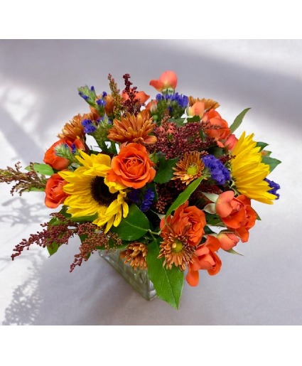 Autumn Cube Vase Arrangement (LGOE)