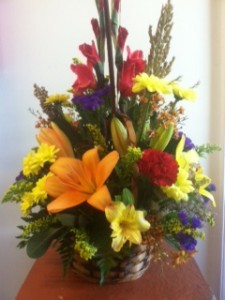 Autumn Days Bouquet Basket
