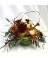 AUTUMN DAZZLE IN GREEN PUMPKIN FRESH FLOWER ARRANGEMENT