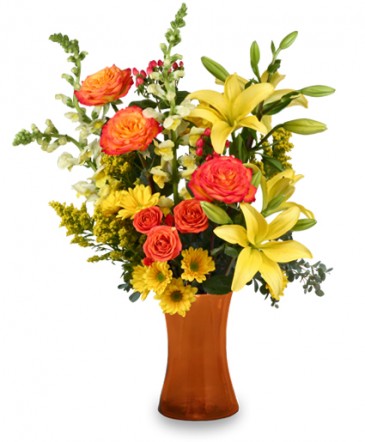 Autumn Excitement Arrangement in Gas City, IN | Hometown Petals & More