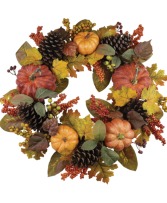 Autumn Bounty 24 inch artificial wreath