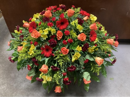 Autumn Fairwell Casket Spray