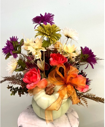 Silk Autumn Forever Pumkin By Enchanted Florist of Cape Coral in Cape Coral, FL | ENCHANTED FLORIST OF CAPE CORAL Silk Autumn Forever Pumkin By Enchanted Florist of Cape Coral in Cape Coral, FL | ENCHANTED FLORIST OF CAPE CORAL