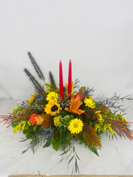 Autumn Glow Centerpiece Table Arrangement