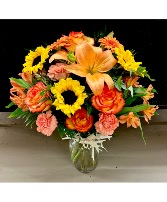 Autumn Glow Vase arrangement 