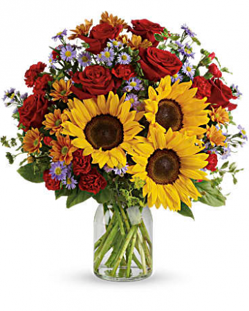 Sunflower Happiness Vase arrangement