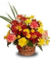 Autumn Harvest Basket Fall Arrangement