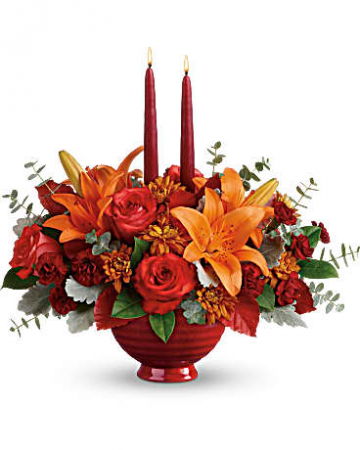 Autumn in Bloom Centerpiece Fall Arrangement