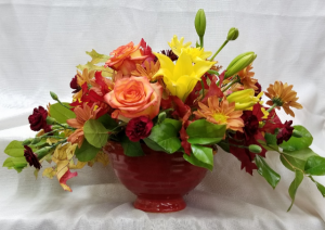 Autumn in Bloom Fresh Centerpiece in Bolivar, MO | The Flower Patch & More Autumn in Bloom Fresh Centerpiece in Bolivar, MO | The Flower Patch & More