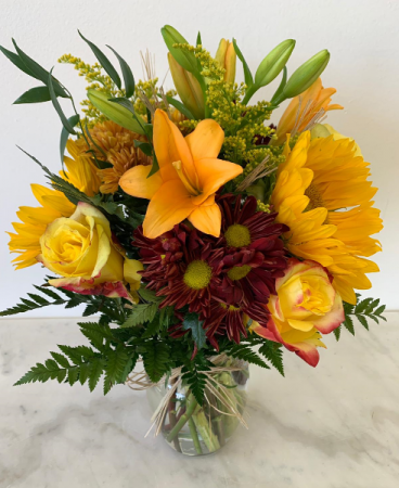 Bright with yellow flowers