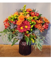 Autumn Jewel Vase Arrangement
