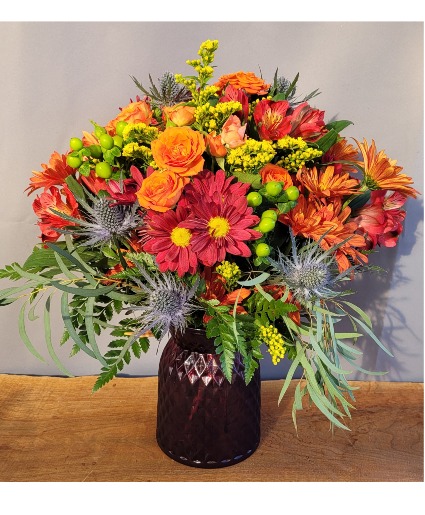 Autumn Jewel Vase Arrangement