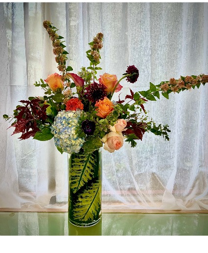 Autumn Memorial Vase Arrangement