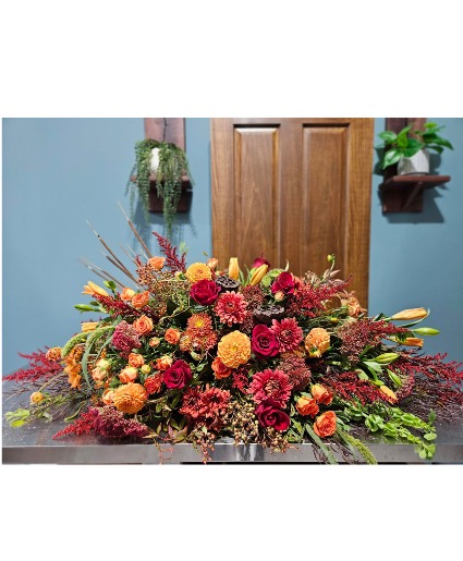 Autumn Memories casket spray