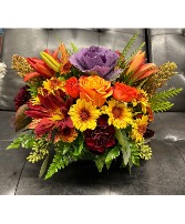Autumn Party Cube arrangement
