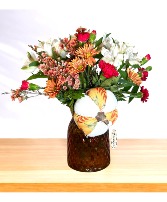 Autumn Pumpkin Vase Arrangement