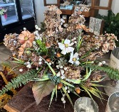 Autumn Radiance Fall Silk Arrangement in Decorative Bowl