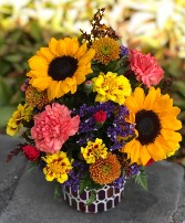 Autumn Radiance Mosaic Vased Arrangement