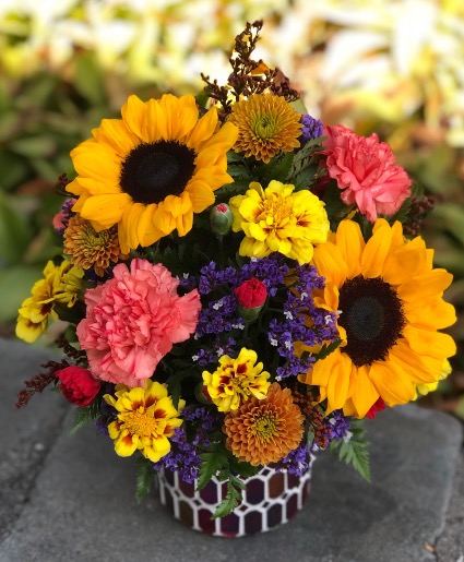 Autumn Radiance Mosaic Vased Arrangement