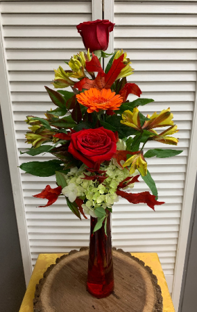 Autumn Rose Budvase