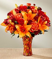 AUTUMN SPLENDOR MOSAIC VASE