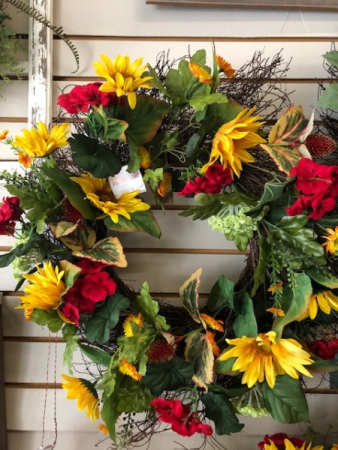 Autumn Sunflower Wreath