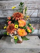 Autumn Sunset Fresh Flower Arrangement 