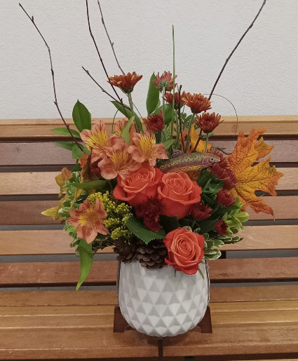 Autumn Sympathy Arrangement with Fish Sympathy