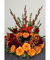 Autumn Urn Cremation Flowers Urn not included
