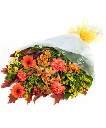 Autumn Wrapped Bouquet   in Granger, IN | Yellow Rose Florist And Flower Basket