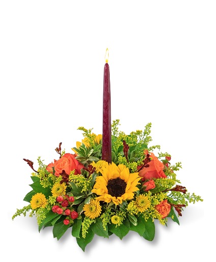 Autumnal Equinox Centerpiece Flower Arrangement