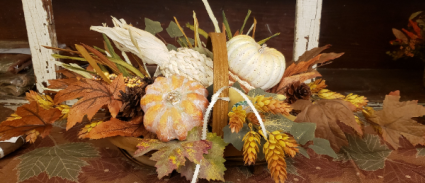 Autumn's Bounty Basket Silk Arrangement