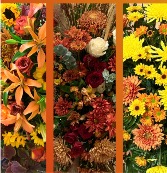 Autumn’s Elegance: Designer Choice Standing Spray Sympathy