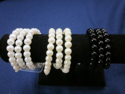 Avery Pearl Wristlet,White,Ivory,Black, $10.00  