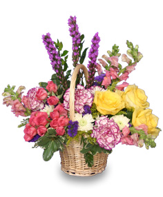 Garden Revival Basket of Flowers