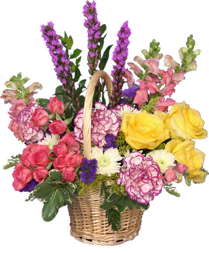 Garden Revival Basket of Flowers