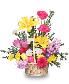 EGG-CITING EASTER BASKET of Fresh Flowers