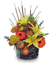 AUTUMN MEADOWS Flower Basket